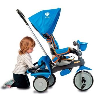 TRICICLO QPLAY RANGER CON CAPOTA AZUL T120